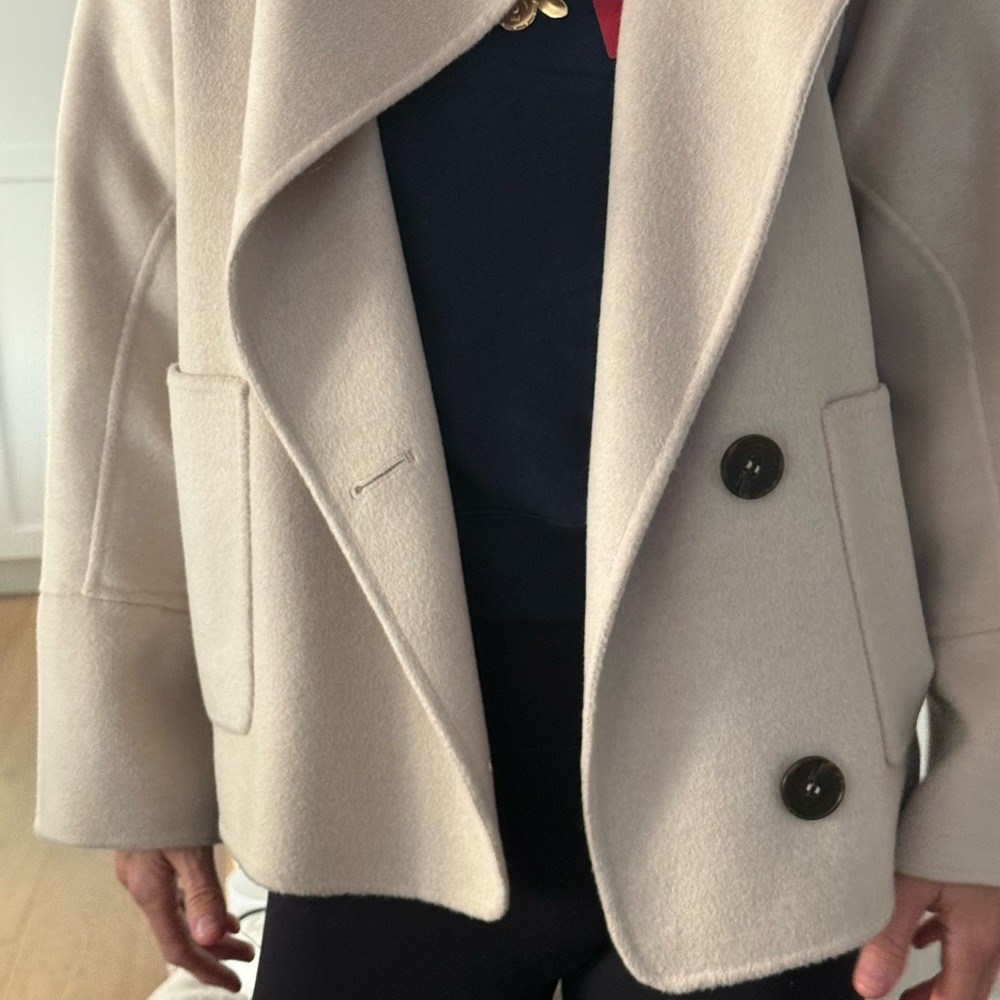 Sezane camel colored coat